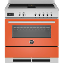 Bertazzoni PROCH94I1EART Air-Tec inductie fornuis met afzuiging (kookveldafzuiging) - oranje