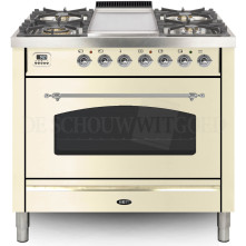 Boretti VFPNR93OWG fornuis gasoven oud-wit