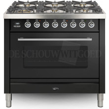 Boretti VP96ANG fornuis gasoven antraciet