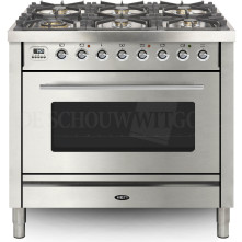 Boretti VP96IXG fornuis gasoven roestvrijstaal