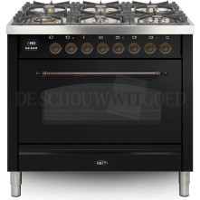 Boretti VPNO96ZWG fornuis gasoven zwart
