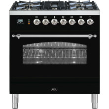 Boretti VPNR83ZWG fornuis gasoven zwart