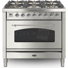 Boretti VPNR96IXG fornuis gasoven roestvrijstaal