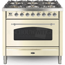 Boretti VPNR96OWG fornuis gasoven oud-wit