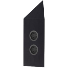 Caressi 2ST22P Gun Metal energiezuil - 2-voudig