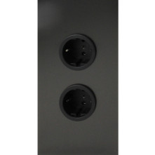 Caressi 2ST22 Gun Metal energiezuil - 2-voudig