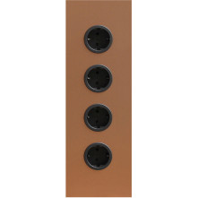 Caressi 4ST36 Copper energiezuil - 4-voudig - koper kleur