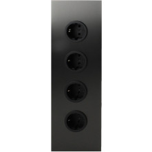 Caressi 4ST36 Gun Metal energiezuil - 4-voudig