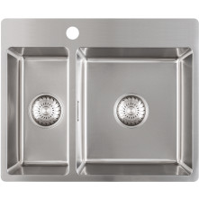 Caressi CABL1833KR15 dubbele spoelbak