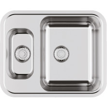 Caressi CABLPP1532R50 dubbele spoelbak - Basic Line
