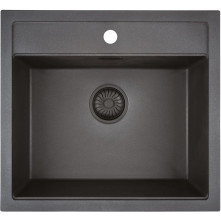Caressi CAGR50KRBK-TU spoelbak opbouw/onderbouw - zwart