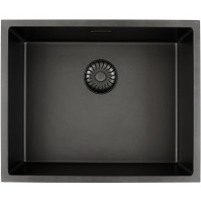 Caressi CAGRPP50BK-TU spoelbak opbouw/onderbouw - zwart