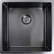 Caressi CAPP40R10GM gun metal spoelbak - opbouw/onderbouw/vlakinbouw