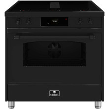 90 cm breed Elementi di Cucina fornuis met 4 inductiezones en 7 standen afzuiging