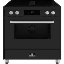 Inductie fornuis met afzuiging ELEMENTI DI CUCINA IM9034-MZ-S in mat zwart design