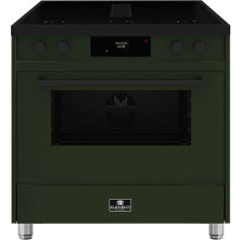 Elementi di Cucina IM9034-PG-MZ-B inductie fornuis met geïntegreerde afzuiging pine green