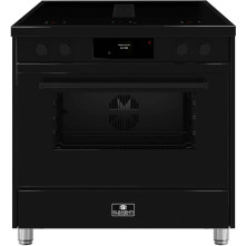 Elementi di Cucina IM9034-ZW-B inductie fornuis 90 cm met afzuiging in zwart design