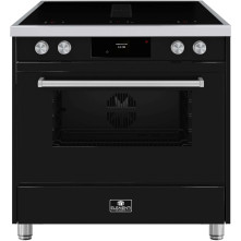 Inductie fornuis ELEMENTI DI CUCINA IM9034-ZW-IX-S met geïntegreerde afzuiging – 90 cm breed
