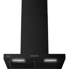 Etna AB360ZT wand afzuigkap - zwart - 60 cm. breed