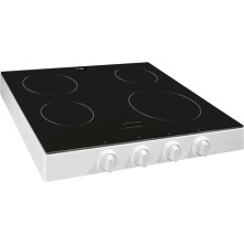 Etna KCV154WIT vrijstaande keramische kookplaat met draaiknoppen