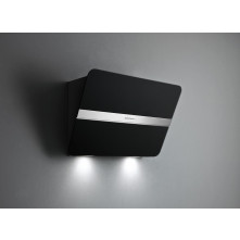 Falmec FLIPP85BL wand afzuigkap - zwart glas - 85 cm breed