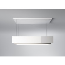 Falmec LEVAN120W eiland afzuigkap - wit glas - 120 cm breed