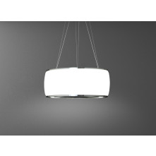 Falmec SOFFIO58W eiland afzuigkap - wit glas - 85 cm breed