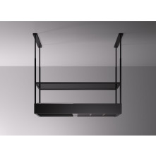 Falmec SPAZIO130BL eiland afzuigkap - zwart glas - 130 cm breed