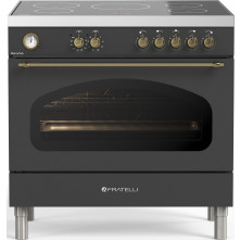 Fratelli VE2960I5FEMANB inductie fornuis - klassiek - antraciet/messing