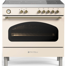 Fratelli VE2960I5FEMIVB inductie fornuis - ivoor / creme / ivoorwit - brons beslag