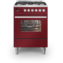 Ilve L06WMP/BU fornuis rood - 60 cm. breed