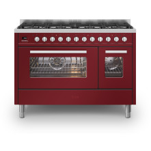 Ilve L128WMP/BU fornuis rood - 120 cm. breed