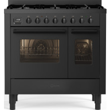Ilve LD096WSCM3/MGD gas fornuis - mat zwart - dubbele oven