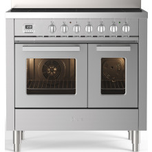 Ilve LDBI095WSCM3/SS inductie fornuis - rvs - opberglade - dubbele oven