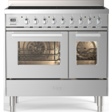 ILVE LDBI09WSCM3/SS inductie fornuis 90 cm breed, roestvrij staal met 5 inductiezones en dubbele oven