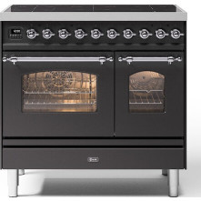 ILVE PDI096NE3/MG inductie fornuis - 2 ovens - 90 cm. - mat grafiet