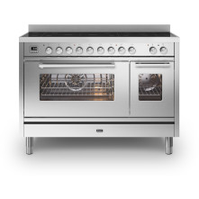 Ilve PI127WE3/SS inductie fornuis - 120 cm. breed - rvs