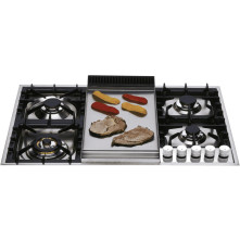 Ilve XLP90F/SS kookplaat inbouw rvs - 90 cm. breed