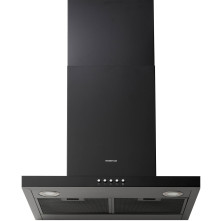Inventum AKB6005ZWA zwarte wand afzuigkap - 60 cm. breed