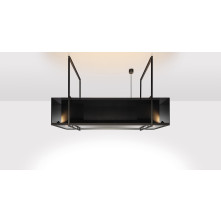 Novy 7540 - Phantom Frame 130 cm Zwart - eiland afzuigkap
