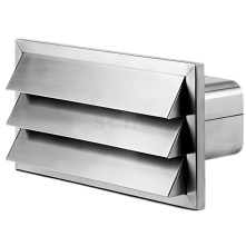 NOVY 906407 buitenmuurrooster rvs met terugslagklep