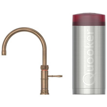 Quooker COMBI+ Classic Fusion Round MESSING PATINA - kokend water kraan