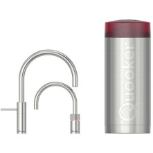 Quooker COMBI+ Nordic Round Twintaps RVS - kokend water kraan
