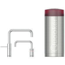 Quooker COMBI Nordic Square Twintaps CHROOM - kokend water kraan