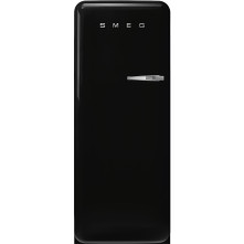 Smeg FAB28LBL6 retro jaren 50 koelkast - zwart - linksdraaiend
