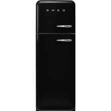 Smeg FAB30LBL6 retro jaren 50 koelkast - zwart - linksdraaiend