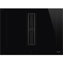 Smeg HOBD472D2 inbouw inductie kookplaat met afzuiging - 70 cm. breed