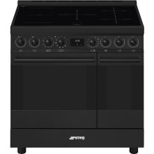 Smeg C92IPN2 inductie fornuis - mat zwart - dubbele oven
