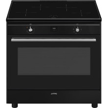 Smeg CX91IMBL inductie fornuis - zwart - 90 cm. breed - outlet
