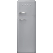 Smeg FAB30RSV5 rechtsdraaiende retro koelkast - zilver metallic